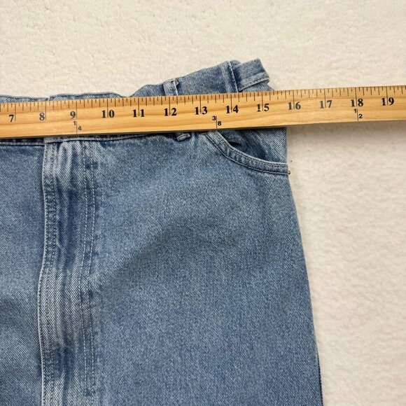 ALOHAS Lola Blue Denim Strapless Wide Leg Jumpsuit Boho Casual Beachy Size L - Picture 8 of 13